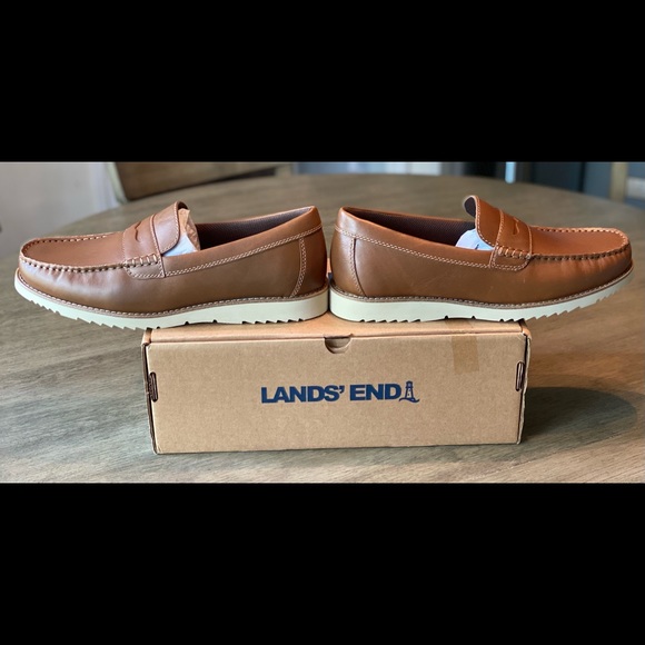 Lands’ End men’s leather penny loafers- comfort casual leather - Picture 6 of 9